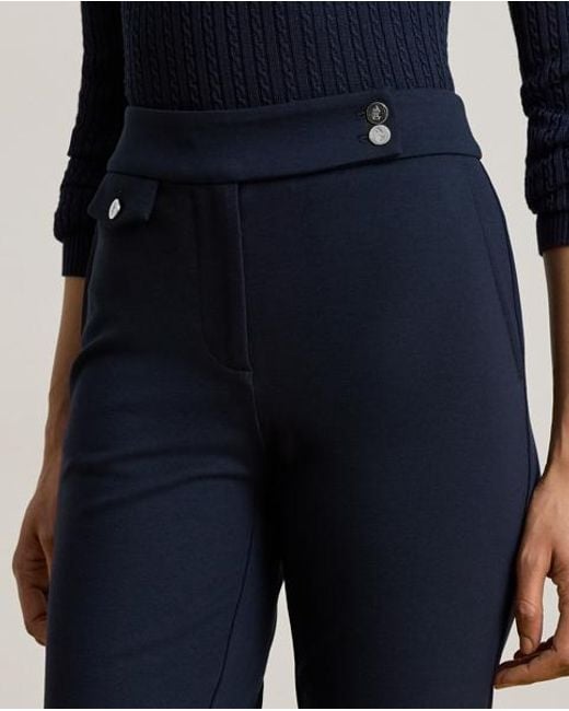 Ralph Lauren Blue Ponte Ankle Trousers