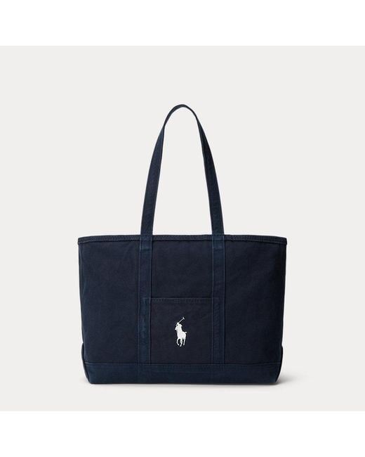 Polo Ralph Lauren Blue Big Pony Canvas Tote for men
