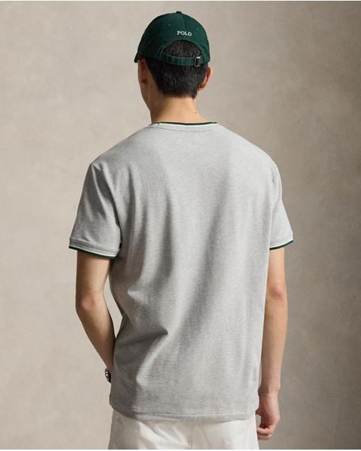 Polo Ralph Lauren Gray Classic Fit Stretch Mesh T-Shirt for men