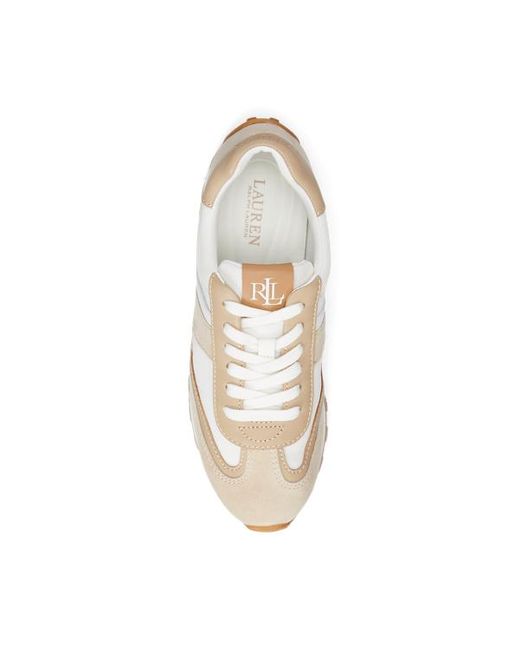 Sneaker Dani in camoscio e pelle di Ralph Lauren in Natural