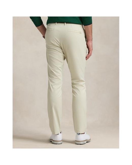 Ralph Lauren Slim Fit Performance Twill Trouser in Natural for Men Lyst UK