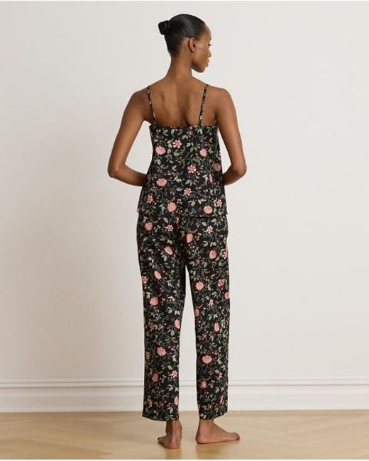 Ralph Lauren Black Floral Lawn Camisole Pyjama Set