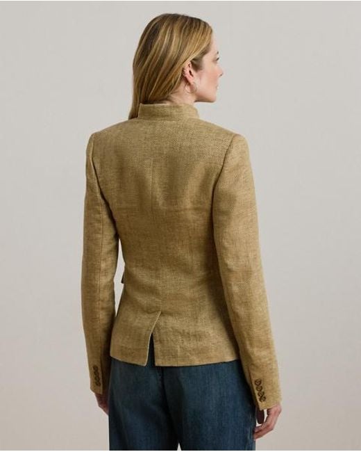 Ralph Lauren Linnen Jack Met Visgraatmotief in het Green