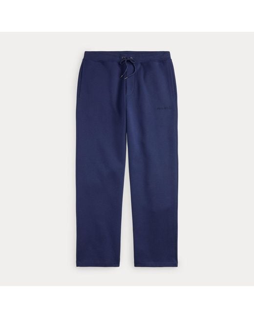 Polo Ralph Lauren Blue Relaxed Fit Double-Knit Tracksuit Bottom for men