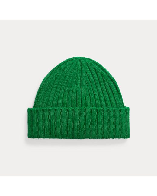 Polo Ralph Lauren Green Polo Bear Wool Beanie