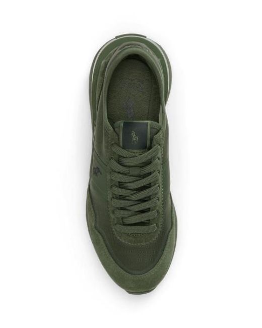 Polo Ralph Lauren Green Train 89 Mesh-Suede Trainer