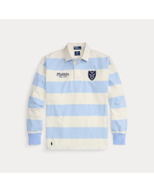 Polo Ralph Lauren Blue Wimbledon Vintage Fit Rugby Shirt for men