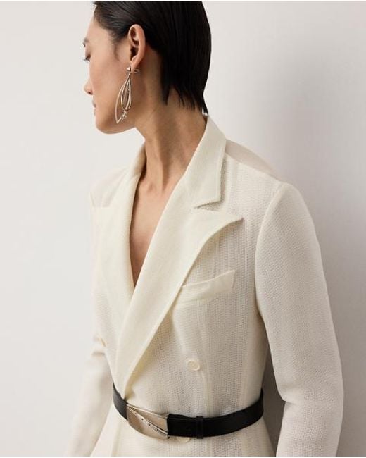 Ralph Lauren Natural Reema Silk-Blend Giro Inglese Day Dress