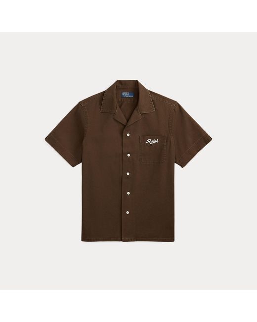 Polo Ralph Lauren Brown The Ralph Lauren Logo Camp Shirt for men
