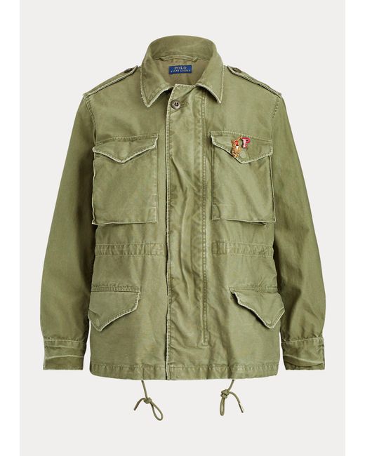 Polo Ralph Lauren Military-Jacke aus Baumwolltwill in Grün | Lyst DE