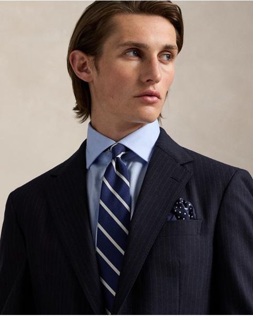 Polo Ralph Lauren Blue Polo Tailored Pinstripe Wool Suit for men