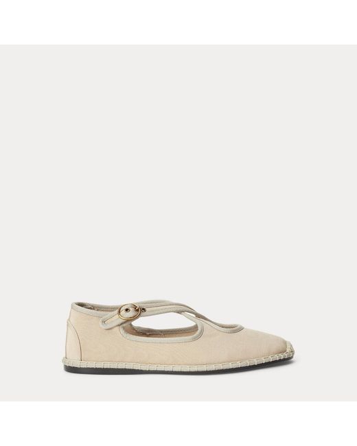 Polo Ralph Lauren Natural Grosgrain Mary Jane Espadrille