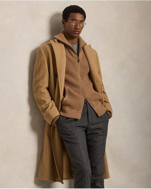 Polo Ralph Lauren Brown Logo-Embroidered Wool-Blend Cardigan for men