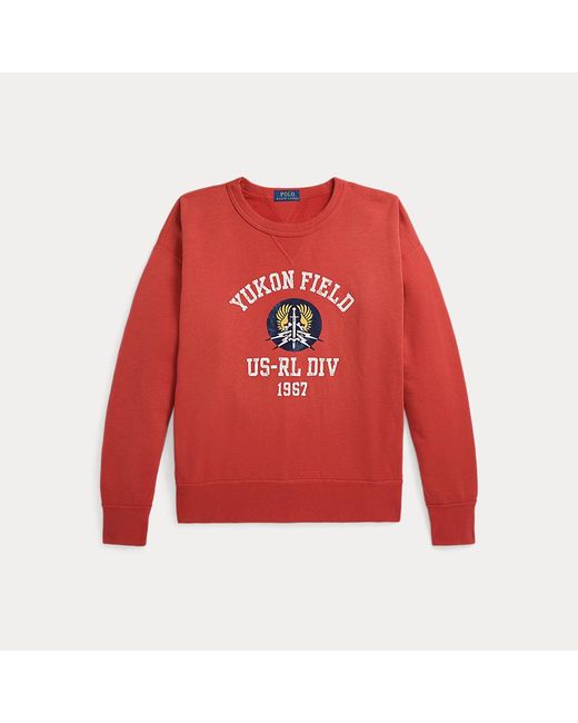 Polo Ralph Lauren Vintage Fleece Sweatshirt Met Graphic in het Red voor heren