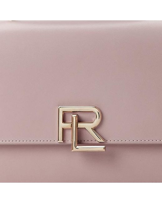 Ralph Lauren Collection Pink Rl 888 Box Calfskin Top Handle