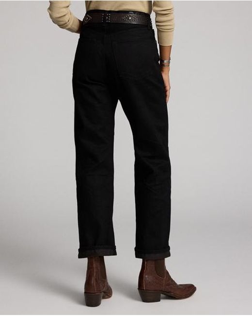 RRL Black High Boy Fit Selvedge Jean