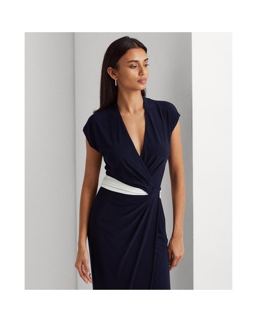 ralph lauren jersey wrap dress