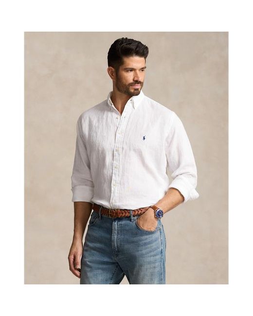 Ralph Lauren White Ralph Lauren Lightweight Linen Shirt for men