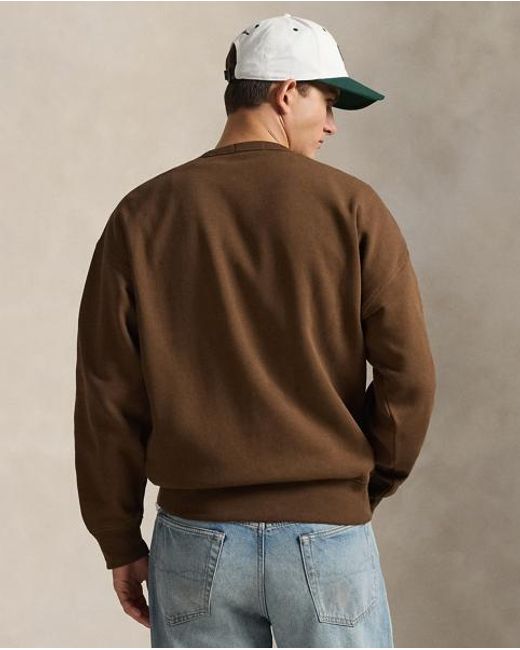 Polo Ralph Lauren Brown Relaxed Fit Fleece Graphic Sweatshirt for men
