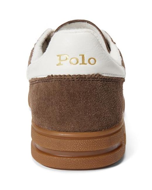 Ralph Lauren Brown Bedford Suede Trainer for men