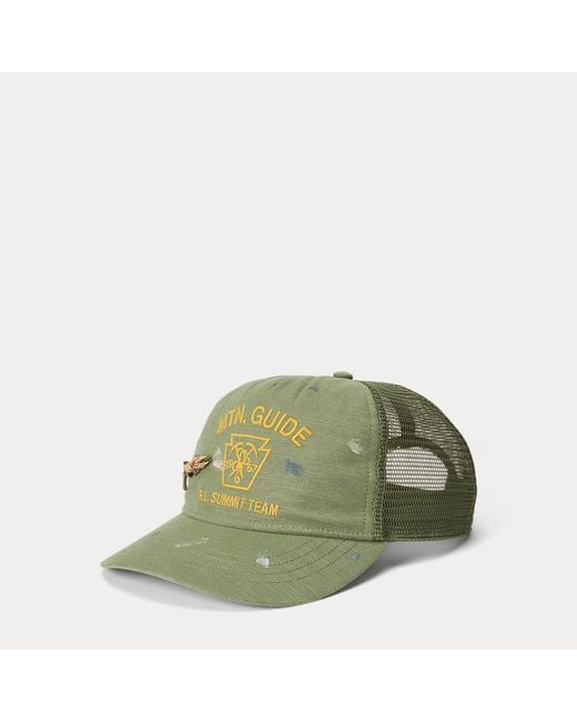 Polo Ralph Lauren Green Reverse-sateen Trucker Cap for men