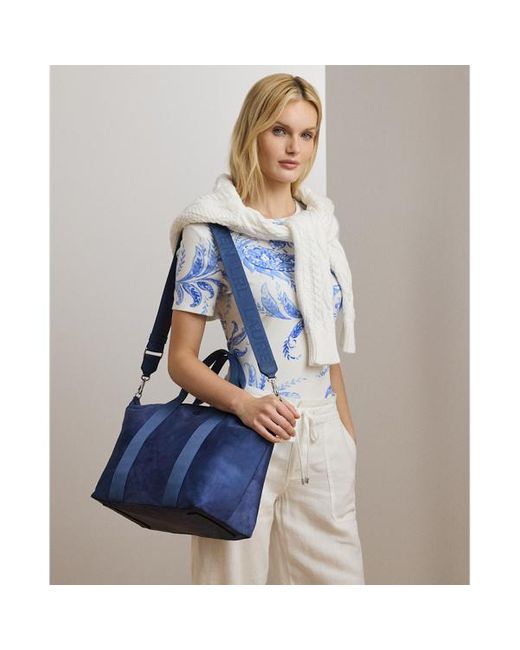 Tote Stevie XL in nylon con cerniera di Ralph Lauren in Blue