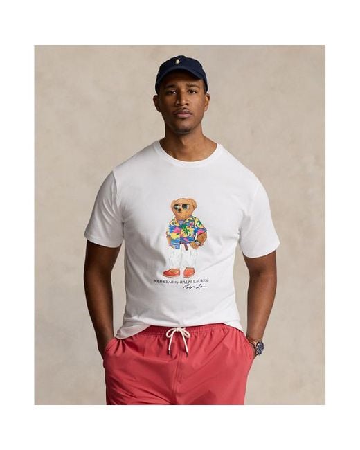 Polo Ralph Lauren White Big & Tall - Polo Bear Jersey T-shirt for men