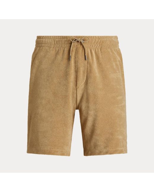 Polo Ralph Lauren Frottee-Shorts mit Tunnelzug in Natural für Herren