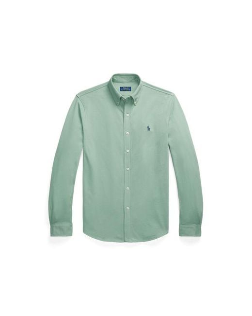 Polo Ralph Lauren Vederlicht Mesh Overhemd in het Green voor heren