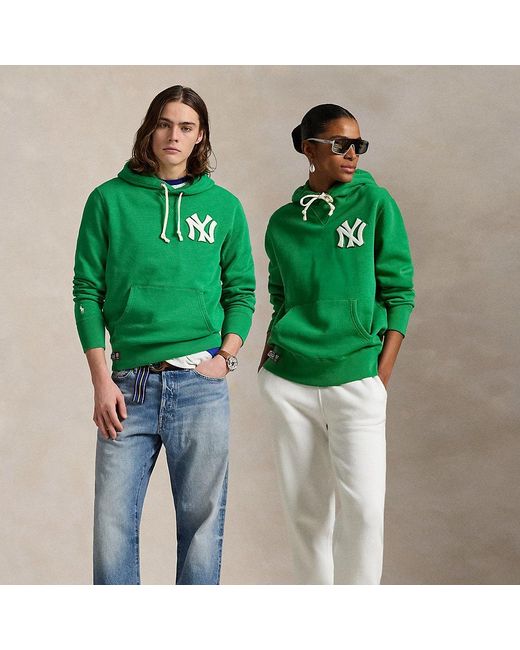Polo Ralph Lauren Green Polo Ralph Lauren Lauren Yankees Fleece Hoodie for men