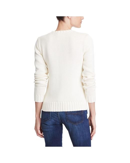 ralph lauren flag sweater cream