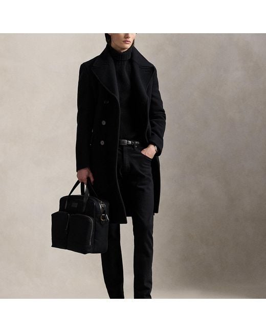 Bolsa De Viaje De Loneta Y Piel Polo Ralph Lauren de hombre de color Black