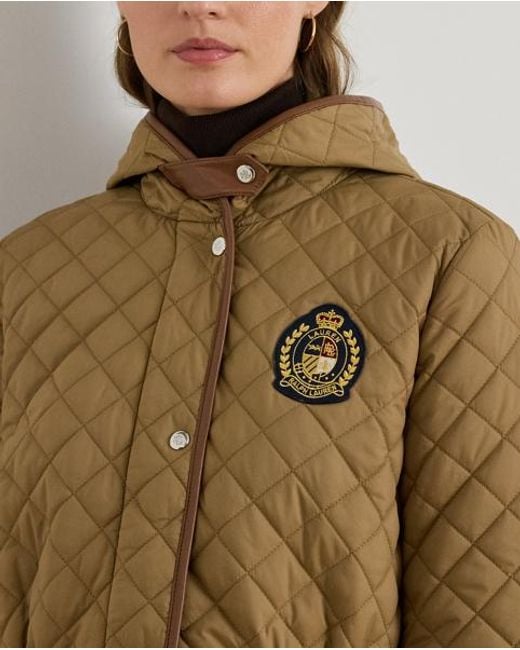 Ralph Lauren Natural Anorak Mit Rautensteppung Und Wappen