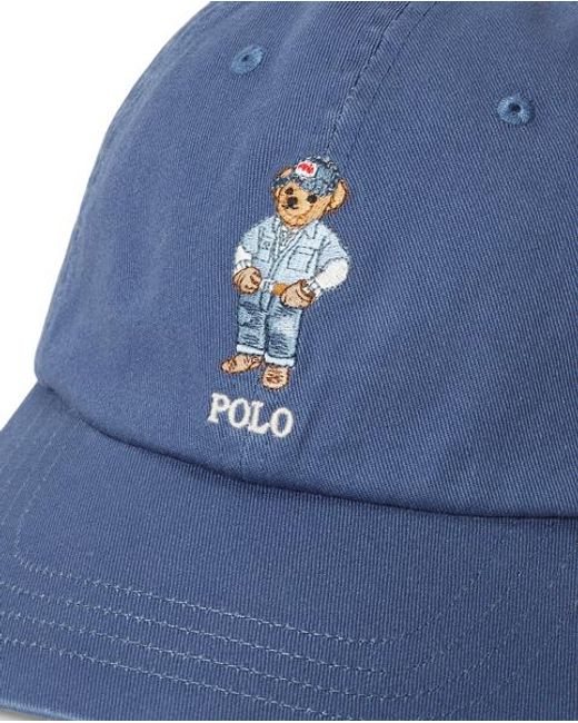 Polo Ralph Lauren Blue Polo Bear Cotton Twill Ball Cap