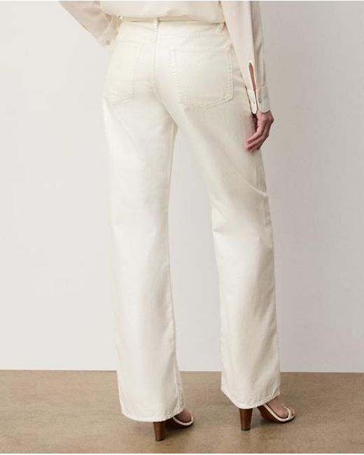 Ralph Lauren White Mercer Relaxed Wide-Leg Jean