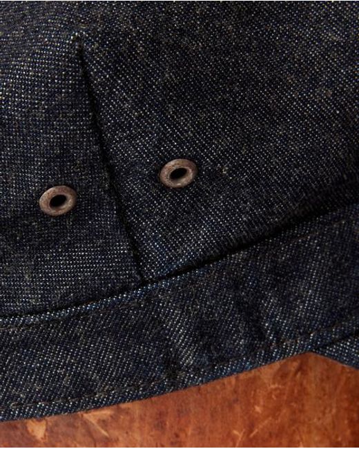 RRL Black Denim Utility Cap for men