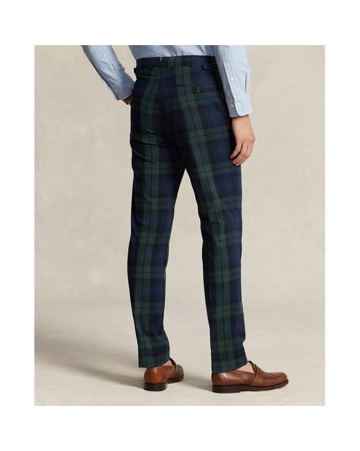 Polo Ralph Lauren Blue Plaid Seersucker Suit Trouser for men