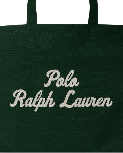 Polo Ralph Lauren Blue Embroidered Canvas Tote for men