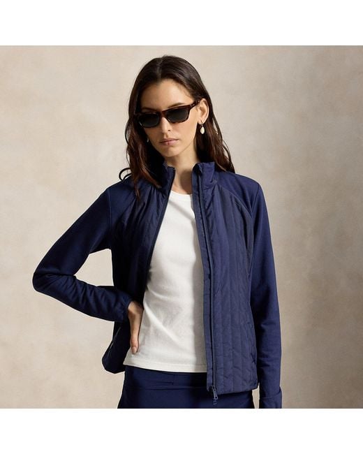 Ralph Lauren Blue Hybrid Full-Zip Mockneck