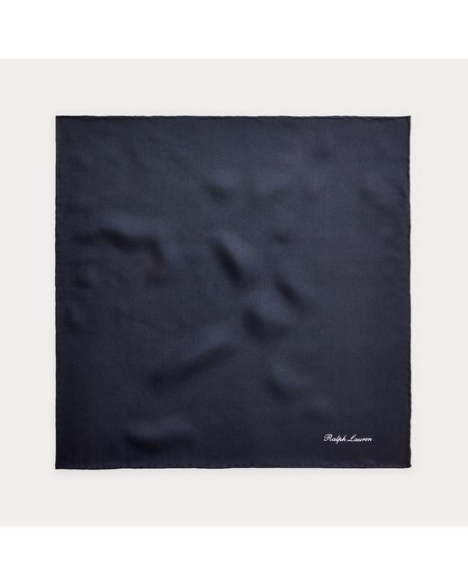 Ralph Lauren Blue Silk Pocket Square for men