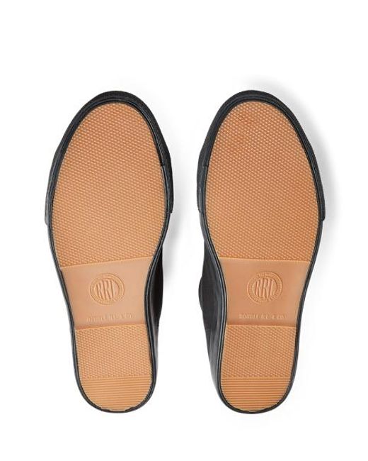 Ralph Lauren Black Mayport Canvas Trainer for men