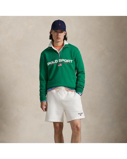 Ralph Lauren Green Polo Sport Fleece Quarter-Zip Sweatshirt for men