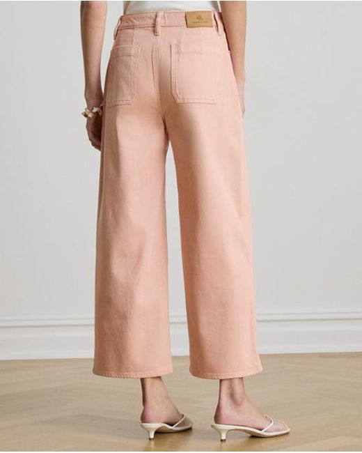 Ralph Lauren Multicolor High-Rise Wide-Leg Cropped Jean