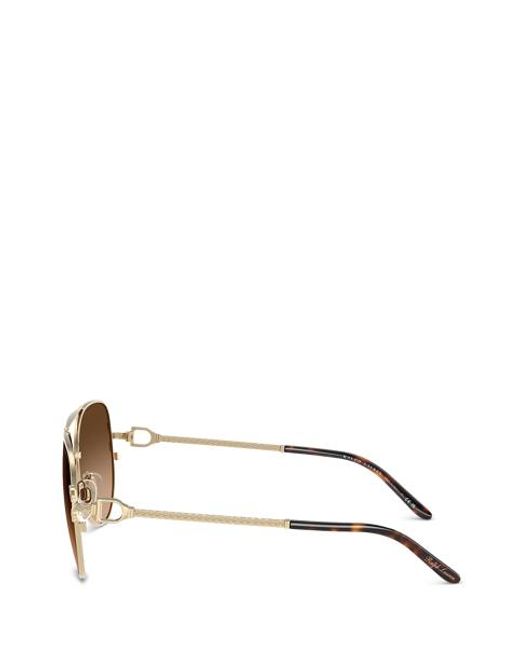 Ralph Lauren Metallic Stirrup Pilot Sunglasses
