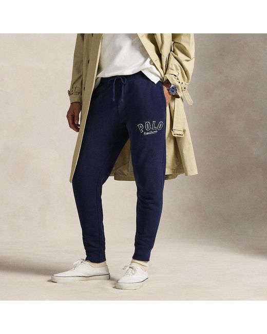 Polo Ralph Lauren Blue The Rl Fleece Western Logo Jogging Bottoms for men