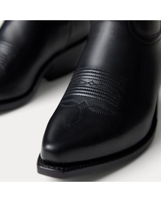 Ralph Lauren Black Ralph Lauren Chilton 40 Mm Vachetta Cowboy Boot