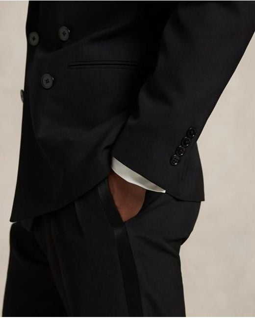 Polo Ralph Lauren Black Polo Tailored Barathea Tuxedo Jacket for men