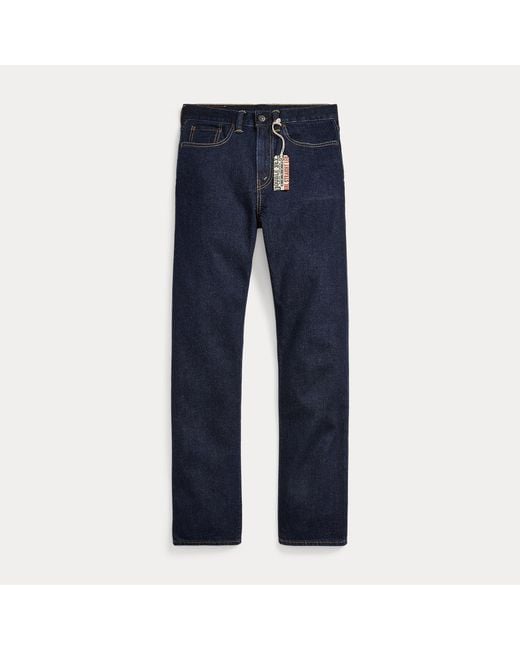 RRL Blue Straight Leg Fit Rinse Jean