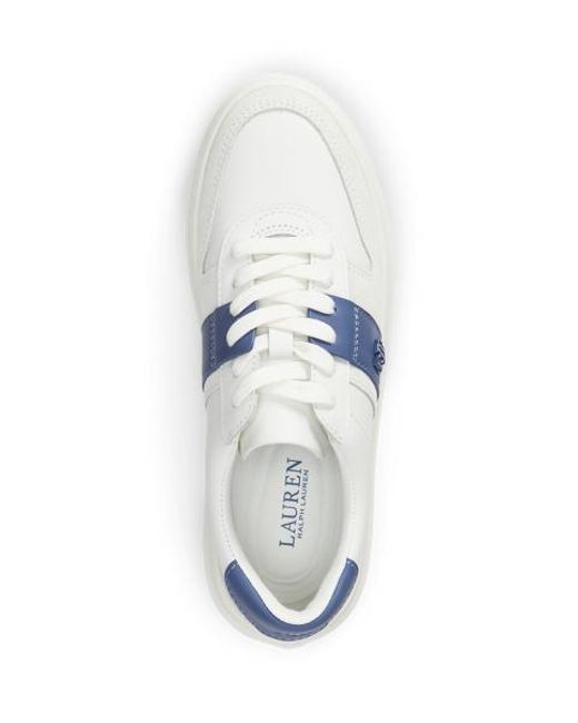 Ralph Lauren White Ledersneaker Harlie