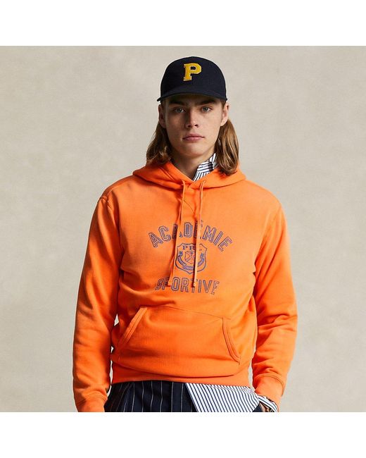 Polo Ralph Lauren Orange Fleece Graphic Hoodie for men